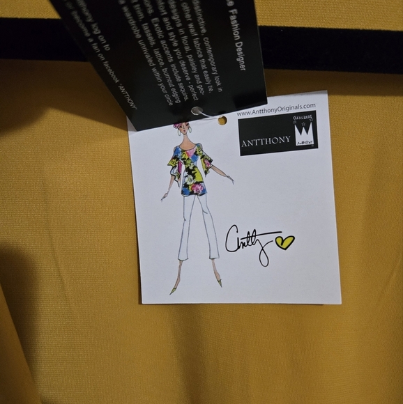 NEW Antthony Mustard Yellow Cardigan Jacket Women's Size 2X Collar Lightweight - Picture 10 of 13